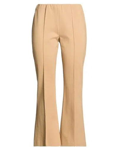 Meimeij Woman Pants Sand Size 4 Viscose, Polyamide, Elastane In Beige