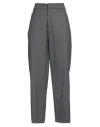 Meimeij Woman Pants Charcoal Size 4 Polyester, Wool, Elastane, Acetate In Gray