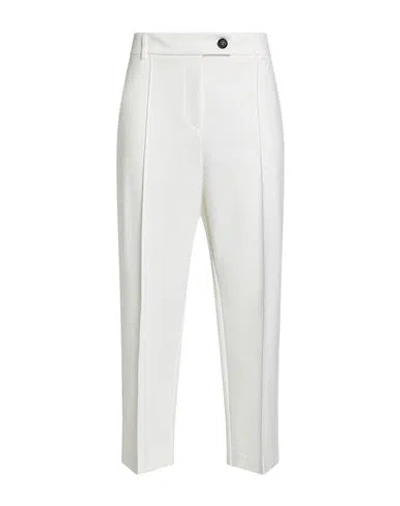 Meimeij Woman Pants White Size 10 Viscose, Polyamide, Elastane, Acetate