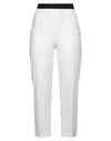 Meimeij Woman Pants White Size 4 Cotton, Polyamide, Elastane In White