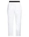 Meimeij Woman Pants White Size 4 Cotton, Polyamide, Elastane In White