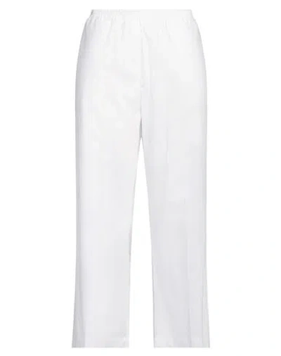 Meimeij Woman Pants White Size 6 Cotton