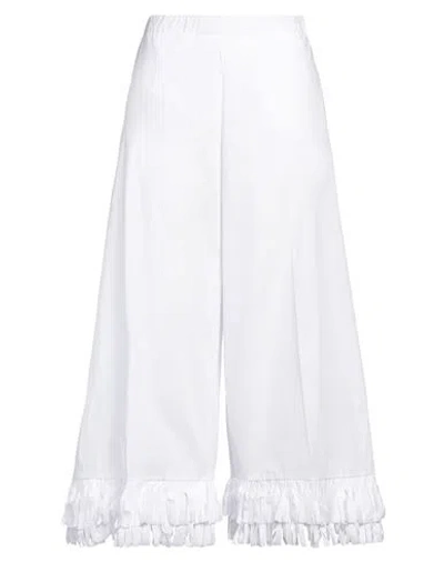 Meimeij Woman Pants White Size 6 Cotton