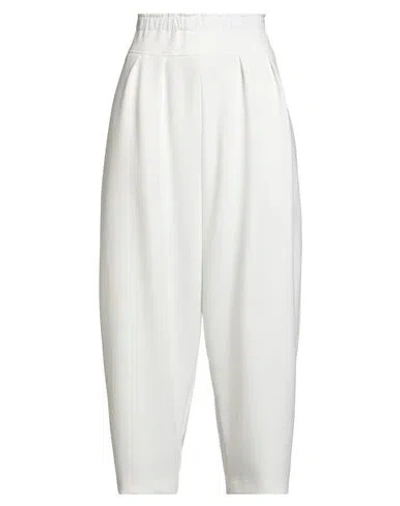 Meimeij Woman Pants White Size 6 Polyester, Elastane