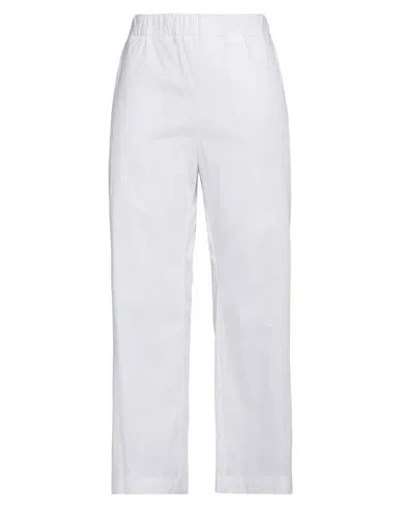 Meimeij Woman Pants White Size 8 Cotton, Polyamide, Elastane