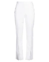 Meimeij Woman Pants White Size 8 Cotton, Polyamide, Elastane
