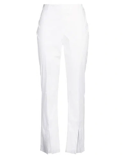 Meimeij Woman Pants White Size 8 Cotton, Polyamide, Elastane