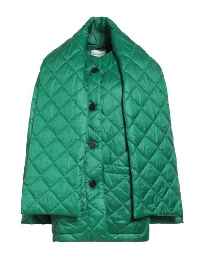 Meimeij Woman Puffer Green Size 4 Polyester, Polyamide