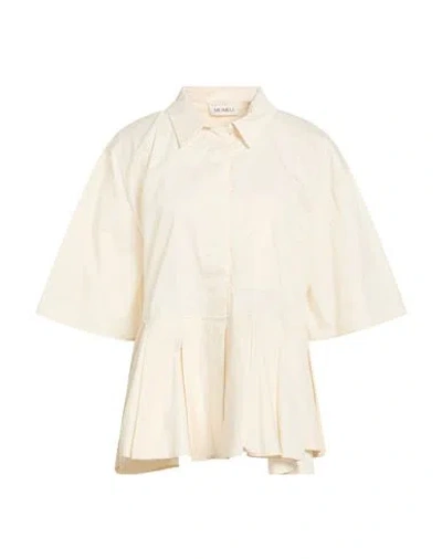Meimeij Woman Shirt Beige Size 10 Cotton In Neutral