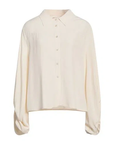 Meimeij Woman Shirt Cream Size 4 Acetate, Silk In White
