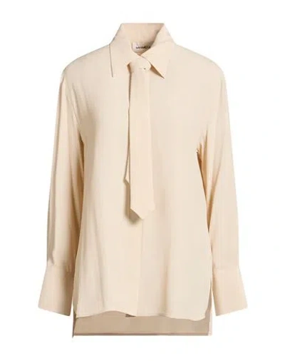 Meimeij Woman Shirt Ivory Size 6 Acetate, Silk In Yellow