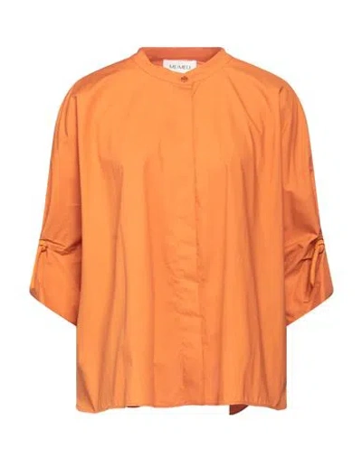 Meimeij Woman Shirt Orange Size 4 Cotton