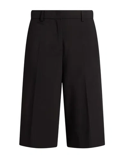 Meimeij Woman Shorts & Bermuda Shorts Black Size 6 Polyester, Viscose, Wool, Elastane
