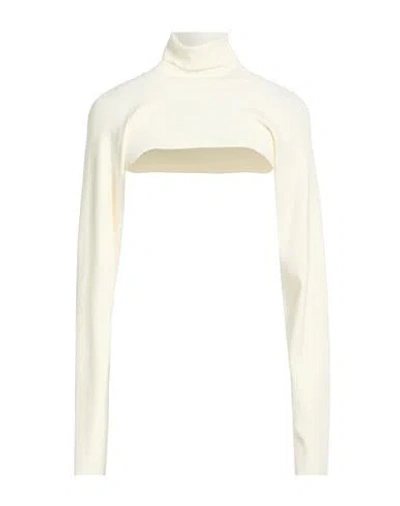 Meimeij Woman Shrug Cream Size 6 Viscose, Polyester In Neutral