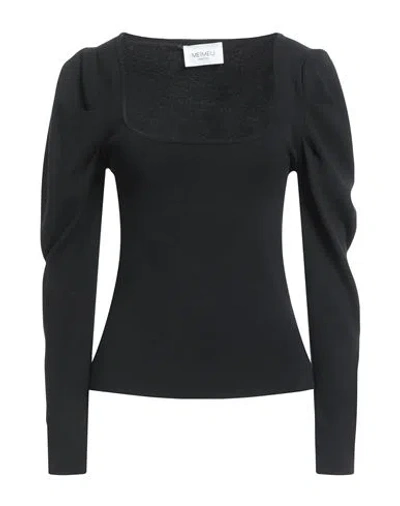 Meimeij Woman Sweater Black Size 4 Viscose, Polyester