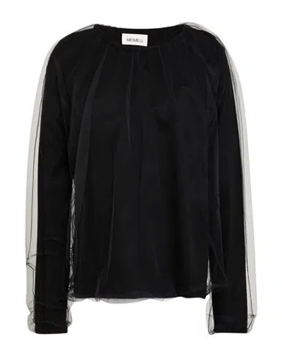 Meimeij Woman Sweater Black Size 8 Wool, Viscose, Polyamide, Cashmere