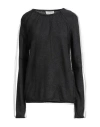 Meimeij Woman Sweater Charcoal Size 6 Wool, Viscose, Polyamide, Cashmere In Black
