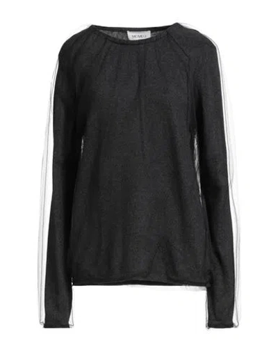 Meimeij Woman Sweater Charcoal Size 6 Wool, Viscose, Polyamide, Cashmere In Black