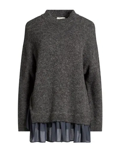 Meimeij Woman Sweater Grey Size 6 Acrylic, Alpaca Wool, Polyamide, Wool, Polyester