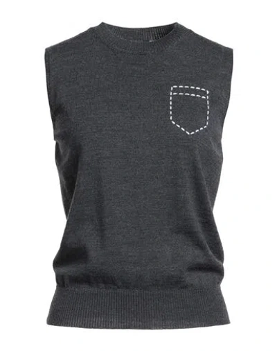 Meimeij Woman Sweater Gunmetal Size 2 Virgin Wool