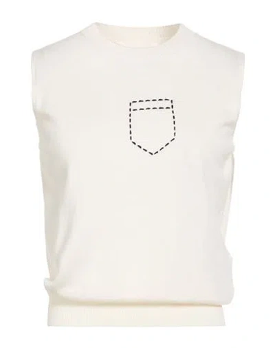 Meimeij Woman Sweater Ivory Size 4 Wool In White