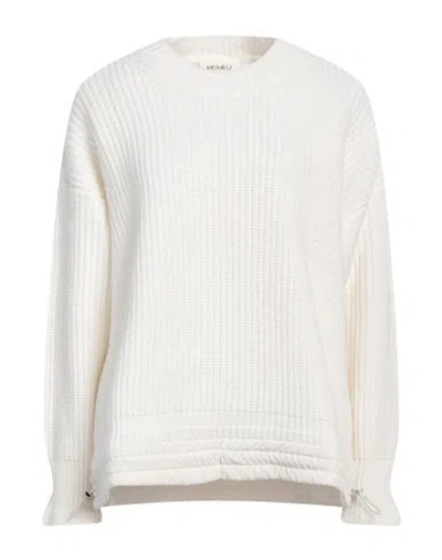 Meimeij Woman Sweater Ivory Size 8 Wool In White