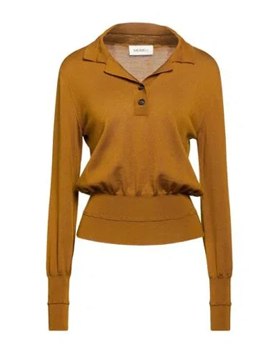 Meimeij Woman Sweater Mustard Size 4 Virgin Wool In Yellow