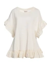 Meimeij Woman Sweater Off White Size 8 Cotton