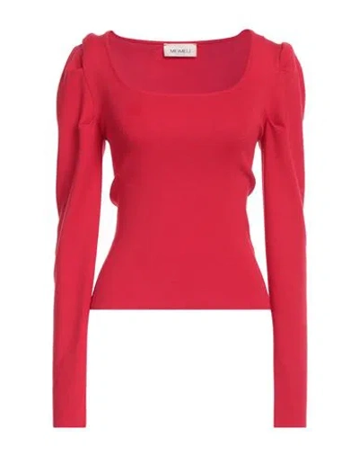 Meimeij Woman Sweater Red Size 8 Viscose, Polyester