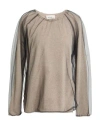 Meimeij Woman Sweater Taupe Size 8 Wool, Viscose, Polyamide, Cashmere In Grey