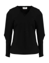 Meimeij Woman Sweatshirt Black Size 6 Viscose, Polyamide, Elastane