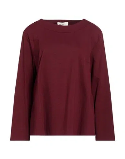 Meimeij Woman Sweatshirt Burgundy Size 10 Viscose, Polyamide, Elastane In Brown