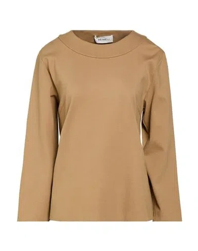 Meimeij Woman Sweatshirt Sand Size 2 Viscose, Polyamide, Elastane In Beige