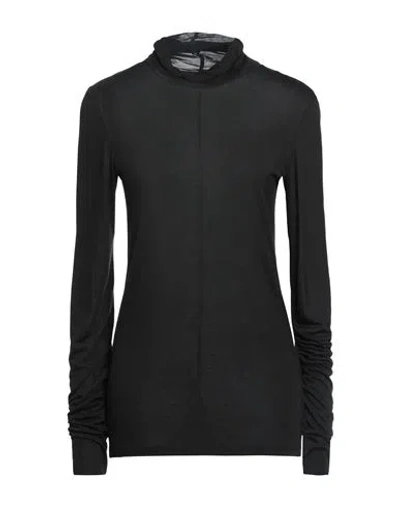 Meimeij Woman T-shirt Black Size 6 Lycra, Cashmere