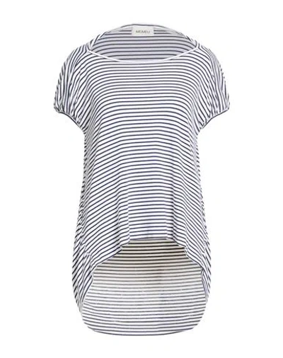 Meimeij Woman T-shirt Navy Size 4 Viscose, Elastane In Blue
