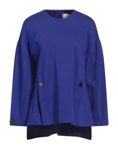 Meimeij Woman T-shirt Purple Size 0 Viscose, Polyamide, Elastane In Blue
