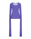 Meimeij Woman T-shirt Purple Size 4 Wool, Polyamide In Purple