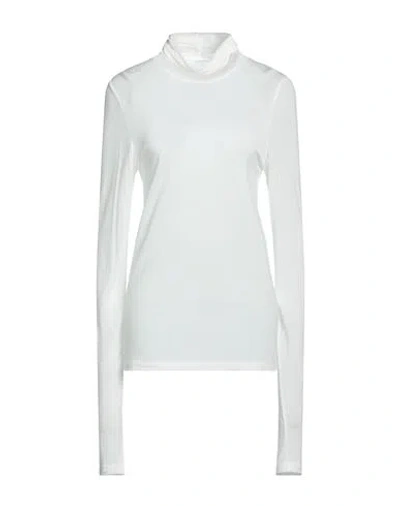 Meimeij Woman T-shirt White Size 8 Lycra, Cashmere