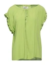 Meimeij Woman Top Lime Green Size 6 Acetate, Silk