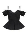 Meimeij Woman Top Black Size 0 Polyester, Cotton, Acetate, Elastane