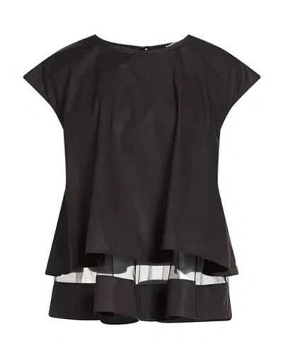 Meimeij Woman Top Black Size 10 Cotton, Polyamide