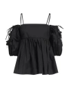 Meimeij Woman Top Black Size 2 Cotton In Black