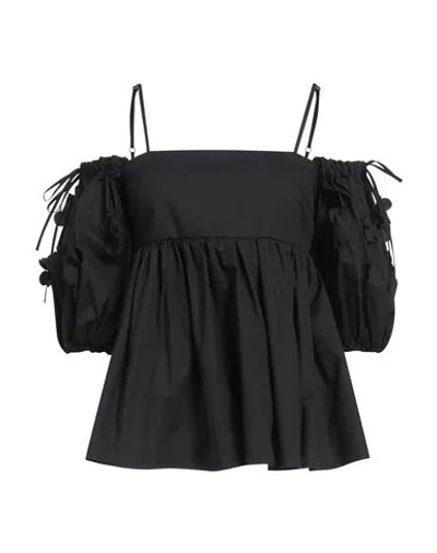 Meimeij Woman Top Black Size 2 Cotton