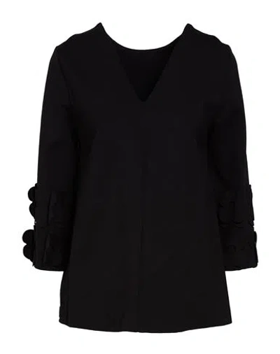 Meimeij Woman Top Black Size 2 Viscose, Polyamide, Elastane