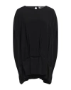 Meimeij Woman Top Black Size 4 Acetate, Silk
