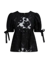 Meimeij Woman Top Black Size 4 Polyamide, Polyester In Black