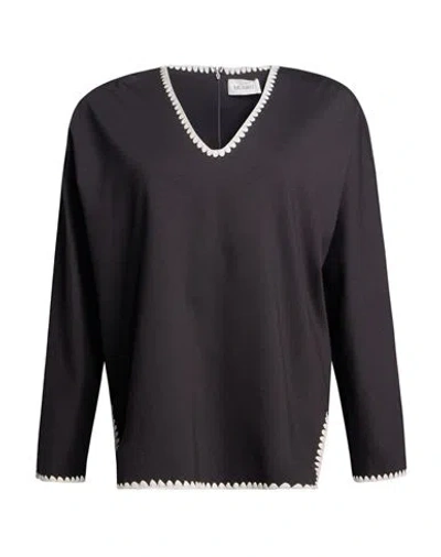 Meimeij Woman Top Black Size 4 Viscose, Polyamide, Elastane