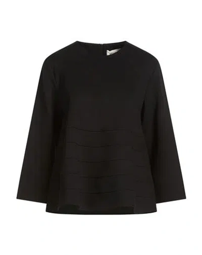 Meimeij Woman Top Black Size 4 Viscose, Polyamide, Elastane In Multi