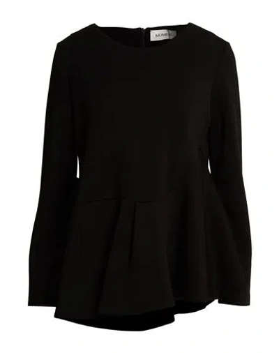 Meimeij Woman Top Black Size 6 Polyester, Viscose, Elastane