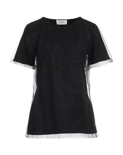 Meimeij Woman Top Black Size 8 Cotton, Elastane, Polyamide